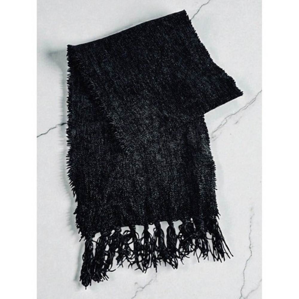 Style & Co Women's Fringe-Trim Poly Chenille Scarf, 68"L x 13"W Fringe trim - Picture 2 of 3